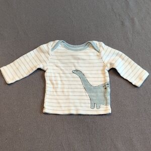 Carter's Blue and White Dinosaur Long Sleeve Tee